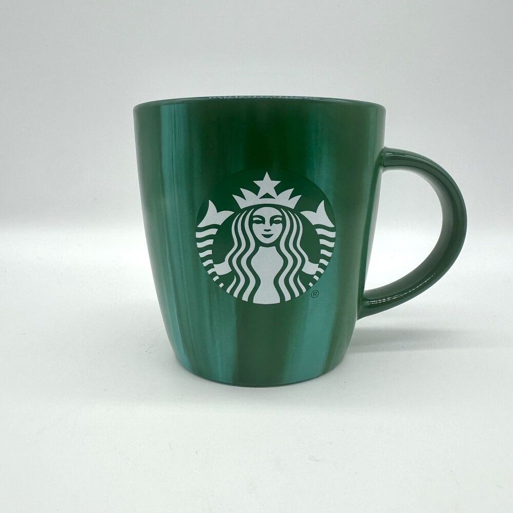 Starbucks 2022 Classic Coffee Mug Green Marble Cup Nestle Excellent Condition
